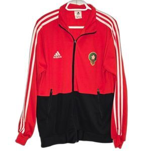 Adidas Morocco National Team Training Jacket Red Black Men's XXL 2017 FRMF